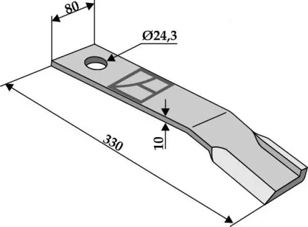 Mähermesser 330mm - rechts